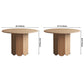 Oak Wood Round Dining Table Kitchen Table in Nature with Wooden Pedestal Clearhalo ' dining_table' 'Dining Tables & Seating' 'Dining Tables' 'furn' 'furn_dining_table' 'Furniture' 'furniture_dining_table' 'Kitchen & Dining Furniture' 'kitchen&dining_furn' 'kitchen' 'kitchen_dining_table' 3723905