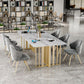 Rectangle Luxury Dining Table White Tone Fixed Table with Sintered Stone Clearhalo ' dining_table' 'Dining Tables & Seating' 'Dining Tables' 'furn' 'furn_dining_table' 'Furniture' 'furniture_dining_table' 'Kitchen & Dining Furniture' 'kitchen&dining_furn' 'kitchen' 'kitchen_dining_table' 3723906