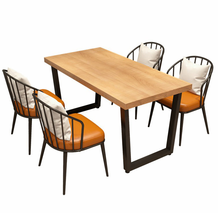 Industrial Solid Wood Dining Table Rectangle Table with Sled Base for Dinning Room Clearhalo ' dining_table' 'Dining Tables & Seating' 'Dining Tables' 'furn' 'furn_dining_table' 'Furniture' 'furniture_dining_table' 'Kitchen & Dining Furniture' 'kitchen&dining_furn' 'kitchen' 'kitchen_dining_table' 3723921