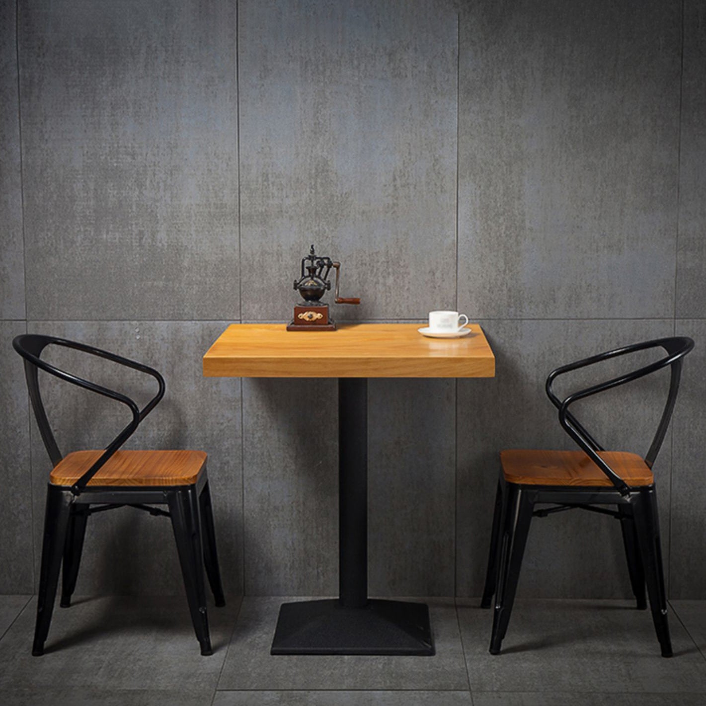 Industrial Solid Wood Dining Table Brown Square Table with Pedestal Base for Dinning Room Clearhalo ' dining_table' 'Dining Tables & Seating' 'Dining Tables' 'furn' 'furn_dining_table' 'Furniture' 'furniture_dining_table' 'Kitchen & Dining Furniture' 'kitchen&dining_furn' 'kitchen' 'kitchen_dining_table' 3723925