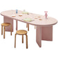 Solid Wood Contemporary Oval Table Wood Top Table for Kitchen and Dining Room Clearhalo ' dining_table' 'Dining Tables & Seating' 'Dining Tables' 'furn' 'furn_dining_table' 'Furniture' 'furniture_dining_table' 'Kitchen & Dining Furniture' 'kitchen&dining_furn' 'kitchen' 'kitchen_dining_table' 3723947