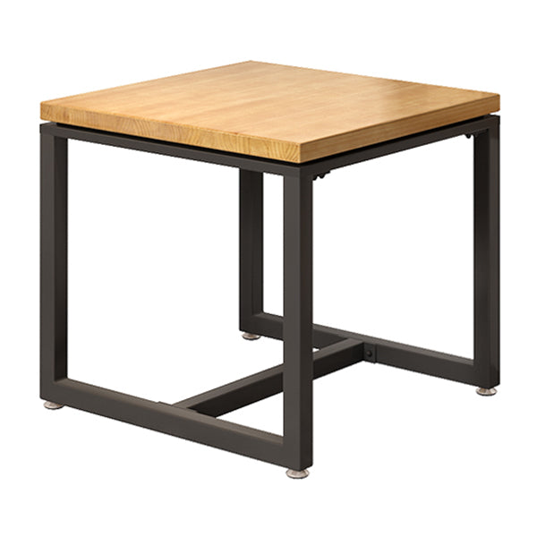 Industrial Style Solid Wood Dining Table Brown Square Table with Metal Base for Dinning Room Without Chairs Clearhalo ' dining_table' 'Dining Tables & Seating' 'Dining Tables' 'furn' 'furn_dining_table' 'Furniture' 'furniture_dining_table' 'Kitchen & Dining Furniture' 'kitchen&dining_furn' 'kitchen' 'kitchen_dining_table' 3723953