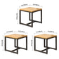 Industrial Style Solid Wood Dining Table Brown Square Table with Metal Base for Dinning Room Clearhalo ' dining_table' 'Dining Tables & Seating' 'Dining Tables' 'furn' 'furn_dining_table' 'Furniture' 'furniture_dining_table' 'Kitchen & Dining Furniture' 'kitchen&dining_furn' 'kitchen' 'kitchen_dining_table' 3723958