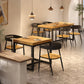 Industrial Style Solid Wood Dining Table Brown Square Table with Metal Base for Dinning Room Clearhalo ' dining_table' 'Dining Tables & Seating' 'Dining Tables' 'furn' 'furn_dining_table' 'Furniture' 'furniture_dining_table' 'Kitchen & Dining Furniture' 'kitchen&dining_furn' 'kitchen' 'kitchen_dining_table' 3723960