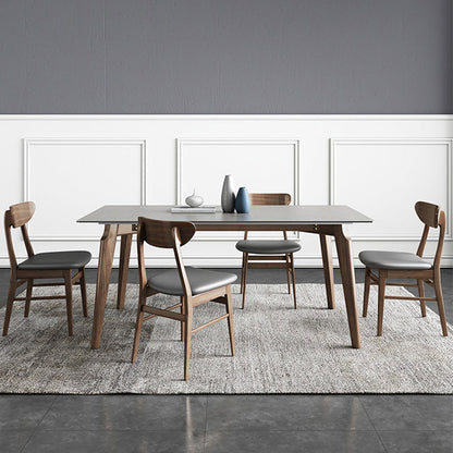Contemporary Gray Sintered Stone Dining Table Rectangle Shape Standard Dining Table for Kitchen Without Chairs Clearhalo ' dining_table' 'Dining Tables & Seating' 'Dining Tables' 'furn' 'furn_dining_table' 'Furniture' 'furniture_dining_table' 'Kitchen & Dining Furniture' 'kitchen&dining_furn' 'kitchen' 'kitchen_dining_table' 3723972