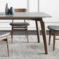 Contemporary Gray Sintered Stone Dining Table Rectangle Shape Standard Dining Table for Kitchen Clearhalo ' dining_table' 'Dining Tables & Seating' 'Dining Tables' 'furn' 'furn_dining_table' 'Furniture' 'furniture_dining_table' 'Kitchen & Dining Furniture' 'kitchen&dining_furn' 'kitchen' 'kitchen_dining_table' 3723980