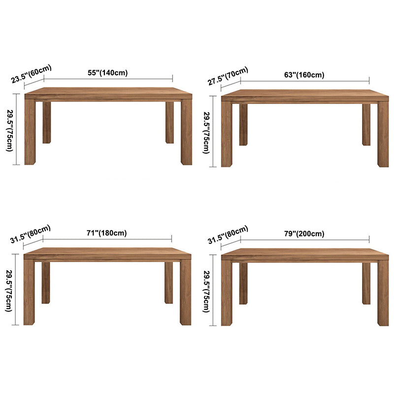 Pine Wooden Rectangle Table Modern Dining Table with 4 Legs for Restaurant Clearhalo ' dining_table' 'Dining Tables & Seating' 'Dining Tables' 'furn' 'furn_dining_table' 'Furniture' 'furniture_dining_table' 'Kitchen & Dining Furniture' 'kitchen&dining_furn' 'kitchen' 'kitchen_dining_table' 3723994