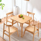 Rubberwood Solid Wood Dining Table Contemporary Style Dining Site Table with 4 Legs Clearhalo ' dining_table' 'Dining Tables & Seating' 'Dining Tables' 'furn' 'furn_dining_table' 'Furniture' 'furniture_dining_table' 'Kitchen & Dining Furniture' 'kitchen&dining_furn' 'kitchen' 'kitchen_dining_table' 3724000