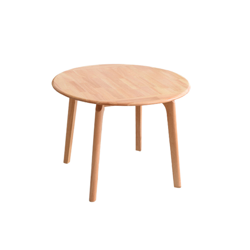 Rubberwood Solid Wood Dining Table Contemporary Style Dining Site Table with 4 Legs Natural Without Chairs Clearhalo ' dining_table' 'Dining Tables & Seating' 'Dining Tables' 'furn' 'furn_dining_table' 'Furniture' 'furniture_dining_table' 'Kitchen & Dining Furniture' 'kitchen&dining_furn' 'kitchen' 'kitchen_dining_table' 3724002