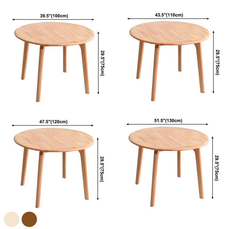 Rubberwood Solid Wood Dining Table Contemporary Style Dining Site Table with 4 Legs Clearhalo ' dining_table' 'Dining Tables & Seating' 'Dining Tables' 'furn' 'furn_dining_table' 'Furniture' 'furniture_dining_table' 'Kitchen & Dining Furniture' 'kitchen&dining_furn' 'kitchen' 'kitchen_dining_table' 3724006