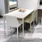 Modern White Sintered Stone Dining Table Rectangle Shape Standard Dining Table for Kitchen Clearhalo ' dining_table' 'Dining Tables & Seating' 'Dining Tables' 'Furniture' 'furniture_dining_table' 'Kitchen & Dining Furniture' 'kitchen&dining_furn' 'kitchen' 'kitchen_dining_table' 3724009