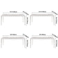 Modern White Sintered Stone Dining Table Rectangle Shape Standard Dining Table for Kitchen Clearhalo ' dining_table' 'Dining Tables & Seating' 'Dining Tables' 'Furniture' 'furniture_dining_table' 'Kitchen & Dining Furniture' 'kitchen&dining_furn' 'kitchen' 'kitchen_dining_table' 3724016