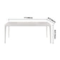 Modern White Sintered Stone Dining Table Rectangle Shape Standard Dining Table for Kitchen Clearhalo ' dining_table' 'Dining Tables & Seating' 'Dining Tables' 'Furniture' 'furniture_dining_table' 'Kitchen & Dining Furniture' 'kitchen&dining_furn' 'kitchen' 'kitchen_dining_table' 3724017