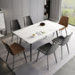 Modern Style Home Sintered Stone Dining Table 4 Legs Rectangular Table in White Clearhalo ' dining_table' 'Dining Tables & Seating' 'Dining Tables' 'furn' 'furn_dining_table' 'Furniture' 'furniture_dining_table' 'Kitchen & Dining Furniture' 'kitchen&dining_furn' 'kitchen' 'kitchen_dining_table' 3724027