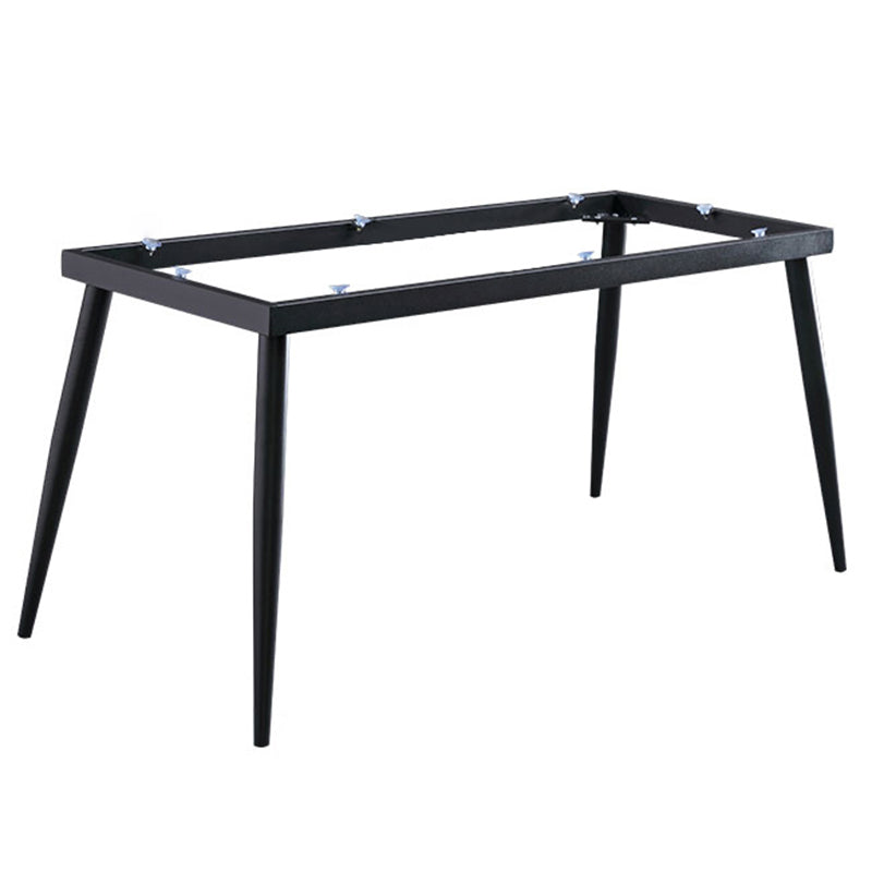 Modern Style Home Sintered Stone Dining Table 4 Legs Rectangular Table in White Clearhalo ' dining_table' 'Dining Tables & Seating' 'Dining Tables' 'furn' 'furn_dining_table' 'Furniture' 'furniture_dining_table' 'Kitchen & Dining Furniture' 'kitchen&dining_furn' 'kitchen' 'kitchen_dining_table' 3724032