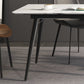 Modern Style Home Sintered Stone Dining Table 4 Legs Rectangular Table in White Clearhalo ' dining_table' 'Dining Tables & Seating' 'Dining Tables' 'furn' 'furn_dining_table' 'Furniture' 'furniture_dining_table' 'Kitchen & Dining Furniture' 'kitchen&dining_furn' 'kitchen' 'kitchen_dining_table' 3724035