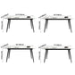 Modern Style Home Sintered Stone Dining Table 4 Legs Rectangular Table in White Clearhalo ' dining_table' 'Dining Tables & Seating' 'Dining Tables' 'furn' 'furn_dining_table' 'Furniture' 'furniture_dining_table' 'Kitchen & Dining Furniture' 'kitchen&dining_furn' 'kitchen' 'kitchen_dining_table' 3724036