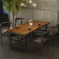 Industrial Dining Table Pine Solid Wood Table with Black Trestle Base for Dining Room Clearhalo ' dining_table' 'Dining Tables & Seating' 'Dining Tables' 'furn' 'furn_dining_table' 'Furniture' 'furniture_dining_table' 'Kitchen & Dining Furniture' 'kitchen&dining_furn' 'kitchen' 'kitchen_dining_table' 3724047