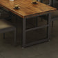 Industrial Dining Table Pine Solid Wood Table with Black Trestle Base for Dining Room Clearhalo ' dining_table' 'Dining Tables & Seating' 'Dining Tables' 'furn' 'furn_dining_table' 'Furniture' 'furniture_dining_table' 'Kitchen & Dining Furniture' 'kitchen&dining_furn' 'kitchen' 'kitchen_dining_table' 3724055