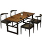 Industrial Dining Table Pine Solid Wood Table with Black Trestle Base for Dining Room Clearhalo ' dining_table' 'Dining Tables & Seating' 'Dining Tables' 'furn' 'furn_dining_table' 'Furniture' 'furniture_dining_table' 'Kitchen & Dining Furniture' 'kitchen&dining_furn' 'kitchen' 'kitchen_dining_table' 3724059