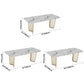 Rectangle Sintered Stone White Dining Table Glam Double Pedestal Table for Dining Room Clearhalo ' dining_table' 'Dining Tables & Seating' 'Dining Tables' 'furn' 'furn_dining_table' 'Furniture' 'furniture_dining_table' 'Kitchen & Dining Furniture' 'kitchen&dining_furn' 'kitchen' 'kitchen_dining_table' 3724070