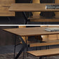 Industrial Style Solid Wood Dining Table Rectangle Table with Black Frame for Home Use Clearhalo ' dining_table' 'Dining Tables & Seating' 'Dining Tables' 'furn' 'furn_dining_table' 'Furniture' 'furniture_dining_table' 'Kitchen & Dining Furniture' 'kitchen&dining_furn' 'kitchen' 'kitchen_dining_table' 3724076