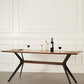 Industrial Style Solid Wood Dining Table Rectangle Table with Black Frame for Home Use Clearhalo ' dining_table' 'Dining Tables & Seating' 'Dining Tables' 'furn' 'furn_dining_table' 'Furniture' 'furniture_dining_table' 'Kitchen & Dining Furniture' 'kitchen&dining_furn' 'kitchen' 'kitchen_dining_table' 3724077