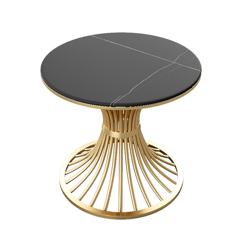 Round Shape Luxury Dining Table White Tone Fixed Table with Sintered Stone Without Chairs Clearhalo ' dining_table' 'Dining Tables & Seating' 'Dining Tables' 'furn' 'furn_dining_table' 'Furniture' 'furniture_dining_table' 'Kitchen & Dining Furniture' 'kitchen&dining_furn' 'kitchen' 'kitchen_dining_table' 3724112