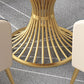 Round Shape Luxury Dining Table White Tone Fixed Table with Sintered Stone Clearhalo ' dining_table' 'Dining Tables & Seating' 'Dining Tables' 'furn' 'furn_dining_table' 'Furniture' 'furniture_dining_table' 'Kitchen & Dining Furniture' 'kitchen&dining_furn' 'kitchen' 'kitchen_dining_table' 3724114