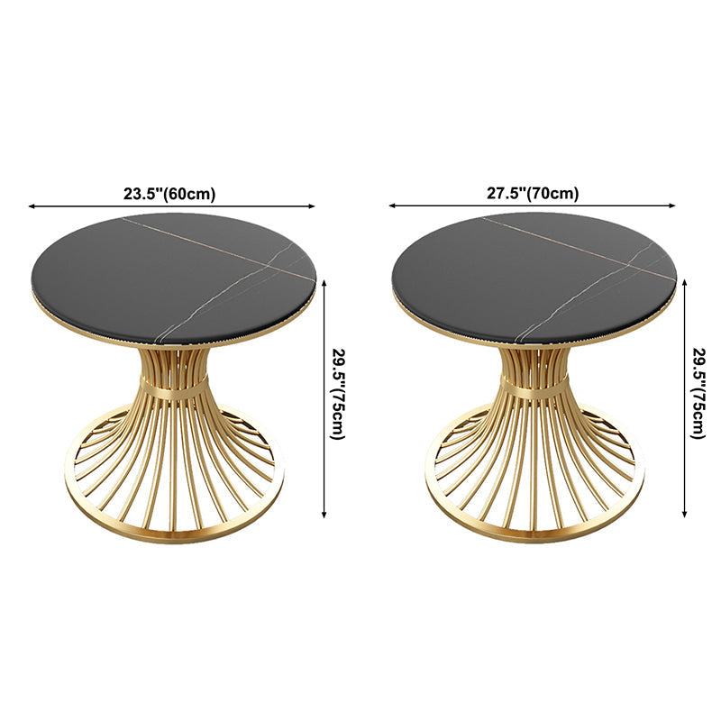 Round Shape Luxury Dining Table White Tone Fixed Table with Sintered Stone Clearhalo ' dining_table' 'Dining Tables & Seating' 'Dining Tables' 'furn' 'furn_dining_table' 'Furniture' 'furniture_dining_table' 'Kitchen & Dining Furniture' 'kitchen&dining_furn' 'kitchen' 'kitchen_dining_table' 3724116