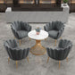 Round White Dining Table Sintered Stone Table Luxury Style with Pedestal Clearhalo ' dining_table' 'Dining Tables & Seating' 'Dining Tables' 'furn' 'furn_dining_table' 'Furniture' 'furniture_dining_table' 'Kitchen & Dining Furniture' 'kitchen&dining_furn' 'kitchen' 'kitchen_dining_table' 3724119