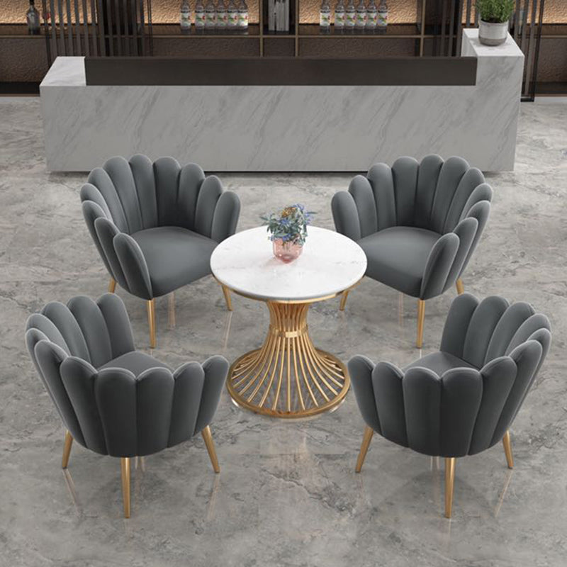 Round White Dining Table Sintered Stone Table Luxury Style with Pedestal Clearhalo ' dining_table' 'Dining Tables & Seating' 'Dining Tables' 'furn' 'furn_dining_table' 'Furniture' 'furniture_dining_table' 'Kitchen & Dining Furniture' 'kitchen&dining_furn' 'kitchen' 'kitchen_dining_table' 3724119