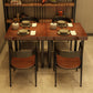 Industrial Wooden Dining Table Brown Square Table with Sled Base for Dinning Room Clearhalo ' dining_table' 'Dining Tables & Seating' 'Dining Tables' 'furn' 'furn_dining_table' 'Furniture' 'furniture_dining_table' 'Kitchen & Dining Furniture' 'kitchen&dining_furn' 'kitchen' 'kitchen_dining_table' 3724126