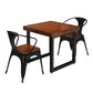 Industrial Wooden Dining Table Brown Square Table with Sled Base for Dinning Room Clearhalo ' dining_table' 'Dining Tables & Seating' 'Dining Tables' 'furn' 'furn_dining_table' 'Furniture' 'furniture_dining_table' 'Kitchen & Dining Furniture' 'kitchen&dining_furn' 'kitchen' 'kitchen_dining_table' 3724128