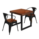 Industrial Wooden Dining Table Brown Square Table with Sled Base for Dinning Room Clearhalo ' dining_table' 'Dining Tables & Seating' 'Dining Tables' 'furn' 'furn_dining_table' 'Furniture' 'furniture_dining_table' 'Kitchen & Dining Furniture' 'kitchen&dining_furn' 'kitchen' 'kitchen_dining_table' 3724128