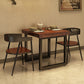 Industrial Wooden Dining Table Brown Square Table with Sled Base for Dinning Room Clearhalo ' dining_table' 'Dining Tables & Seating' 'Dining Tables' 'furn' 'furn_dining_table' 'Furniture' 'furniture_dining_table' 'Kitchen & Dining Furniture' 'kitchen&dining_furn' 'kitchen' 'kitchen_dining_table' 3724132