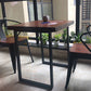 Industrial Wooden Dining Table Brown Square Table with Sled Base for Dinning Room Clearhalo ' dining_table' 'Dining Tables & Seating' 'Dining Tables' 'furn' 'furn_dining_table' 'Furniture' 'furniture_dining_table' 'Kitchen & Dining Furniture' 'kitchen&dining_furn' 'kitchen' 'kitchen_dining_table' 3724136