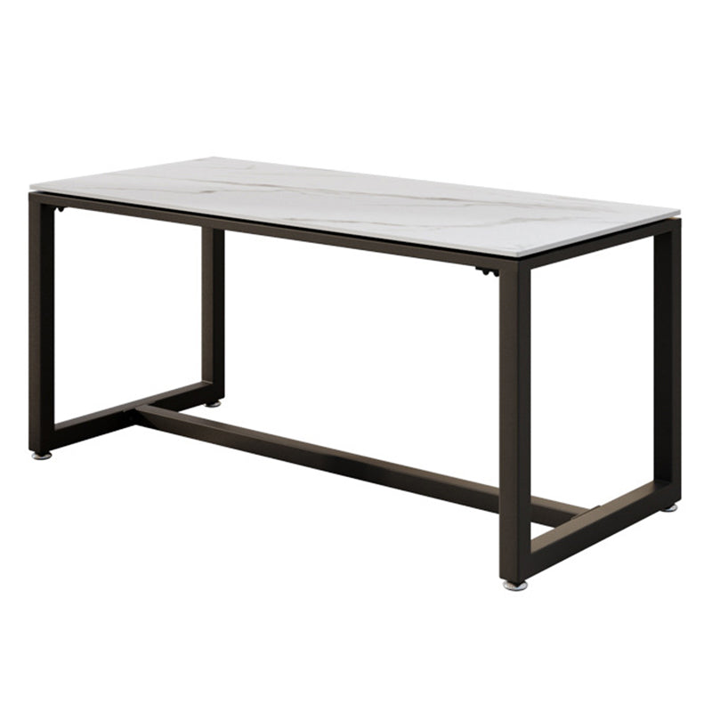 Industrial Rectangle Dining Table Sintered Stone Dining Table with Trestle Base for Dining Room Without Chairs Clearhalo ' dining_table' 'Dining Tables & Seating' 'Dining Tables' 'furn' 'furn_dining_table' 'Furniture' 'furniture_dining_table' 'Kitchen & Dining Furniture' 'kitchen&dining_furn' 'kitchen' 'kitchen_dining_table' 3724142