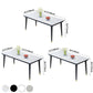 Simple Rectangle Shape Kitchen Dining Table Sintered Stone Dining Table with 4 Legs Base Clearhalo ' dining_table' 'Dining Tables & Seating' 'Dining Tables' 'furn' 'furn_dining_table' 'Furniture' 'furniture_dining_table' 'Kitchen & Dining Furniture' 'kitchen&dining_furn' 'kitchen' 'kitchen_dining_table' 3724158