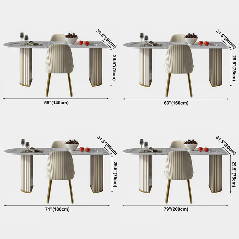 Metal Contemporary Free Form Indoor Table Sintered Stone Table for Dining Room Clearhalo ' dining_table' 'Dining Tables & Seating' 'Dining Tables' 'furn' 'furn_dining_table' 'Furniture' 'furniture_dining_table' 'Kitchen & Dining Furniture' 'kitchen&dining_furn' 'kitchen' 'kitchen_dining_table' 3724169