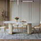 Metal Contemporary Free Form Indoor Table Sintered Stone Table for Dining Room Clearhalo ' dining_table' 'Dining Tables & Seating' 'Dining Tables' 'furn' 'furn_dining_table' 'Furniture' 'furniture_dining_table' 'Kitchen & Dining Furniture' 'kitchen&dining_furn' 'kitchen' 'kitchen_dining_table' 3724171