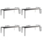 Sintered Stone Top Dining Table Rectangle Table in Grey with Metal Base and 4 Legs Clearhalo ' dining_table' 'Dining Tables & Seating' 'Dining Tables' 'furn' 'furn_dining_table' 'Furniture' 'furniture_dining_table' 'Kitchen & Dining Furniture' 'kitchen&dining_furn' 'kitchen' 'kitchen_dining_table' 3724177