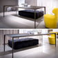 Sintered Stone Top Dining Table Rectangle Table in Grey with Metal Base and 4 Legs Clearhalo ' dining_table' 'Dining Tables & Seating' 'Dining Tables' 'furn' 'furn_dining_table' 'Furniture' 'furniture_dining_table' 'Kitchen & Dining Furniture' 'kitchen&dining_furn' 'kitchen' 'kitchen_dining_table' 3724178