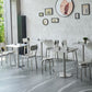 Industrial Style Stainless Steel Dining Table Square Table for Dinning Room Clearhalo ' dining_table' 'Dining Tables & Seating' 'Dining Tables' 'furn' 'furn_dining_table' 'Furniture' 'furniture_dining_table' 'Kitchen & Dining Furniture' 'kitchen&dining_furn' 'kitchen' 'kitchen_dining_table' 3724181