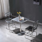 Industrial Style Stainless Steel Dining Table Square Table for Dinning Room Clearhalo ' dining_table' 'Dining Tables & Seating' 'Dining Tables' 'furn' 'furn_dining_table' 'Furniture' 'furniture_dining_table' 'Kitchen & Dining Furniture' 'kitchen&dining_furn' 'kitchen' 'kitchen_dining_table' 3724182