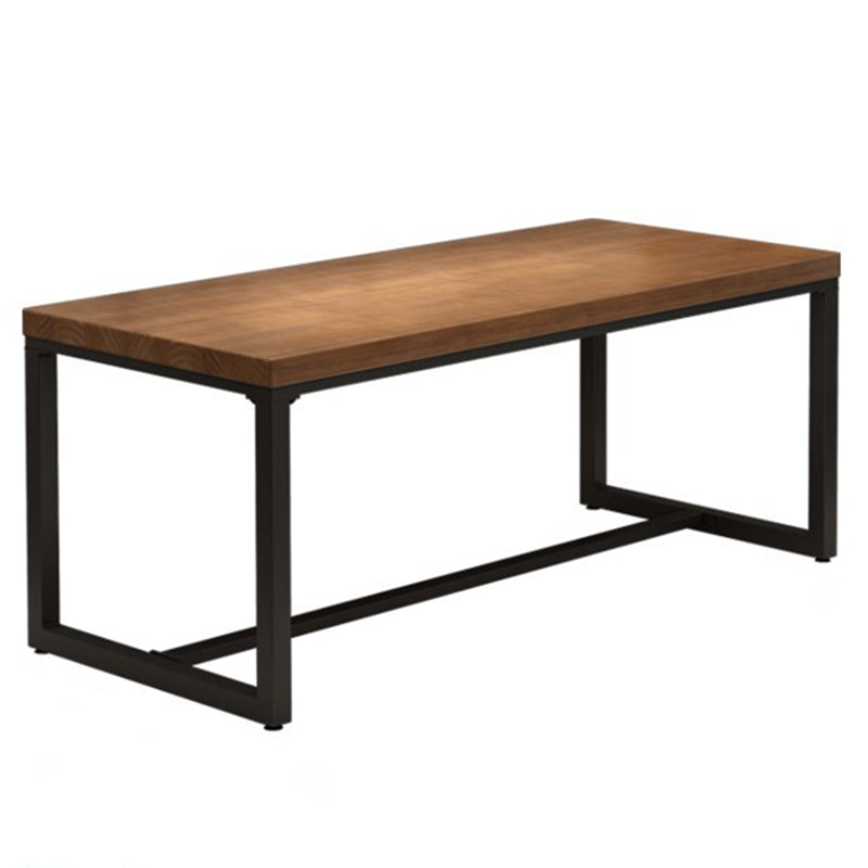 Industrial Rectangle Dining Table Pine Solid Wood Table with Trestle Base for Home Kitchen Dinner Without Chairs Clearhalo ' dining_table' 'Dining Tables & Seating' 'Dining Tables' 'furn' 'furn_dining_table' 'Furniture' 'furniture_dining_table' 'Kitchen & Dining Furniture' 'kitchen&dining_furn' 'kitchen' 'kitchen_dining_table' 3724198