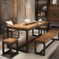 Industrial Rectangle Dining Table Pine Solid Wood Table with Trestle Base for Home Kitchen Dinner Clearhalo ' dining_table' 'Dining Tables & Seating' 'Dining Tables' 'furn' 'furn_dining_table' 'Furniture' 'furniture_dining_table' 'Kitchen & Dining Furniture' 'kitchen&dining_furn' 'kitchen' 'kitchen_dining_table' 3724208