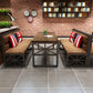 Industrial Solid Wood Dining Table Brown Rectangle Table with Black Frame for Dinning Room Clearhalo ' dining_table' 'Dining Tables & Seating' 'Dining Tables' 'furn' 'furn_dining_table' 'Furniture' 'furniture_dining_table' 'Kitchen & Dining Furniture' 'kitchen&dining_furn' 'kitchen' 'kitchen_dining_table' 3724221