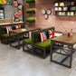 Industrial Solid Wood Dining Table Brown Rectangle Table with Black Frame for Dinning Room Clearhalo ' dining_table' 'Dining Tables & Seating' 'Dining Tables' 'furn' 'furn_dining_table' 'Furniture' 'furniture_dining_table' 'Kitchen & Dining Furniture' 'kitchen&dining_furn' 'kitchen' 'kitchen_dining_table' 3724232