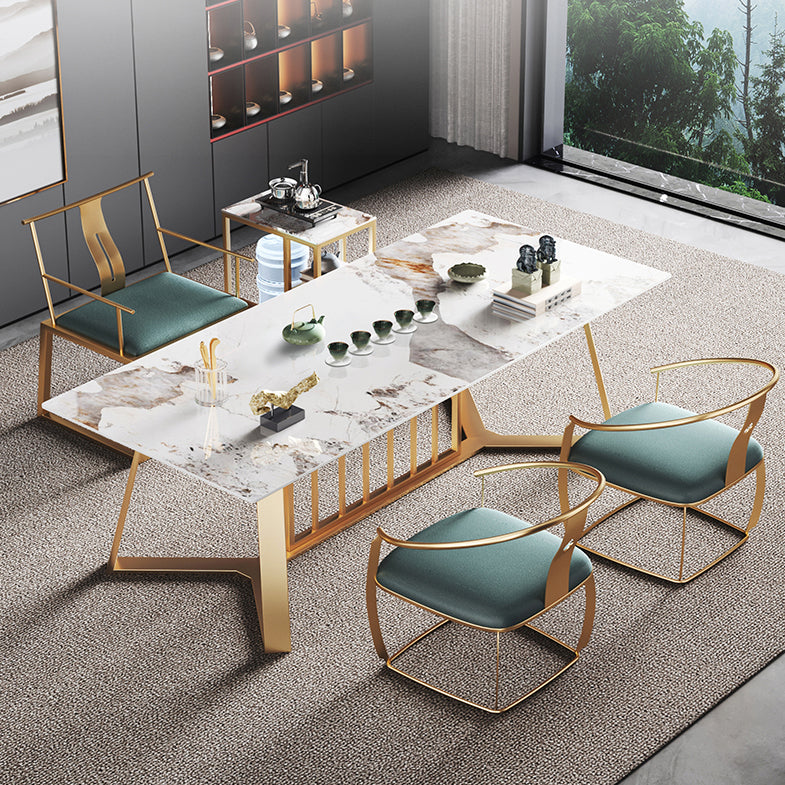 Modern Luxury Rectangle Dining Table Sintered Stone Dining Table with Trestle Base Clearhalo ' dining_table' 'Dining Tables & Seating' 'Dining Tables' 'furn' 'furn_dining_table' 'Furniture' 'furniture_dining_table' 'Kitchen & Dining Furniture' 'kitchen&dining_furn' 'kitchen' 'kitchen_dining_table' 3724241